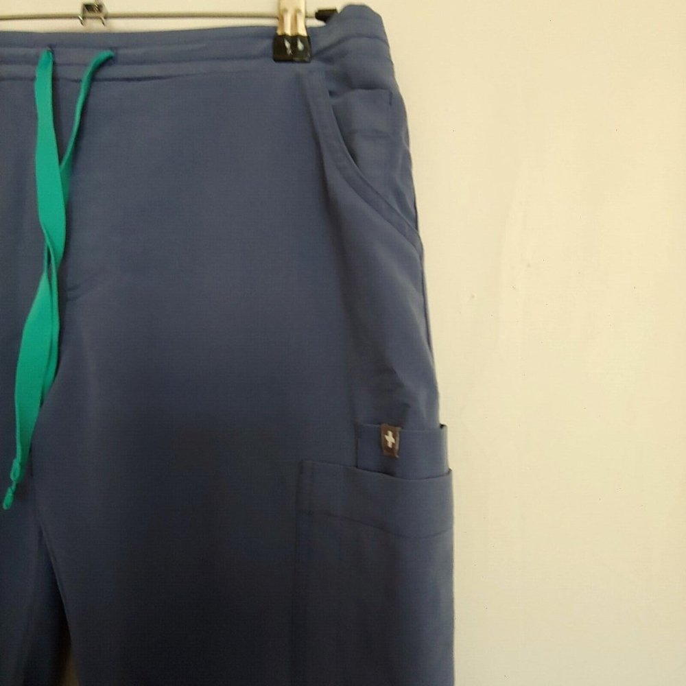 Figs womens scrub pants with drawstring in periwinkle size XS - Picture 10 of 12